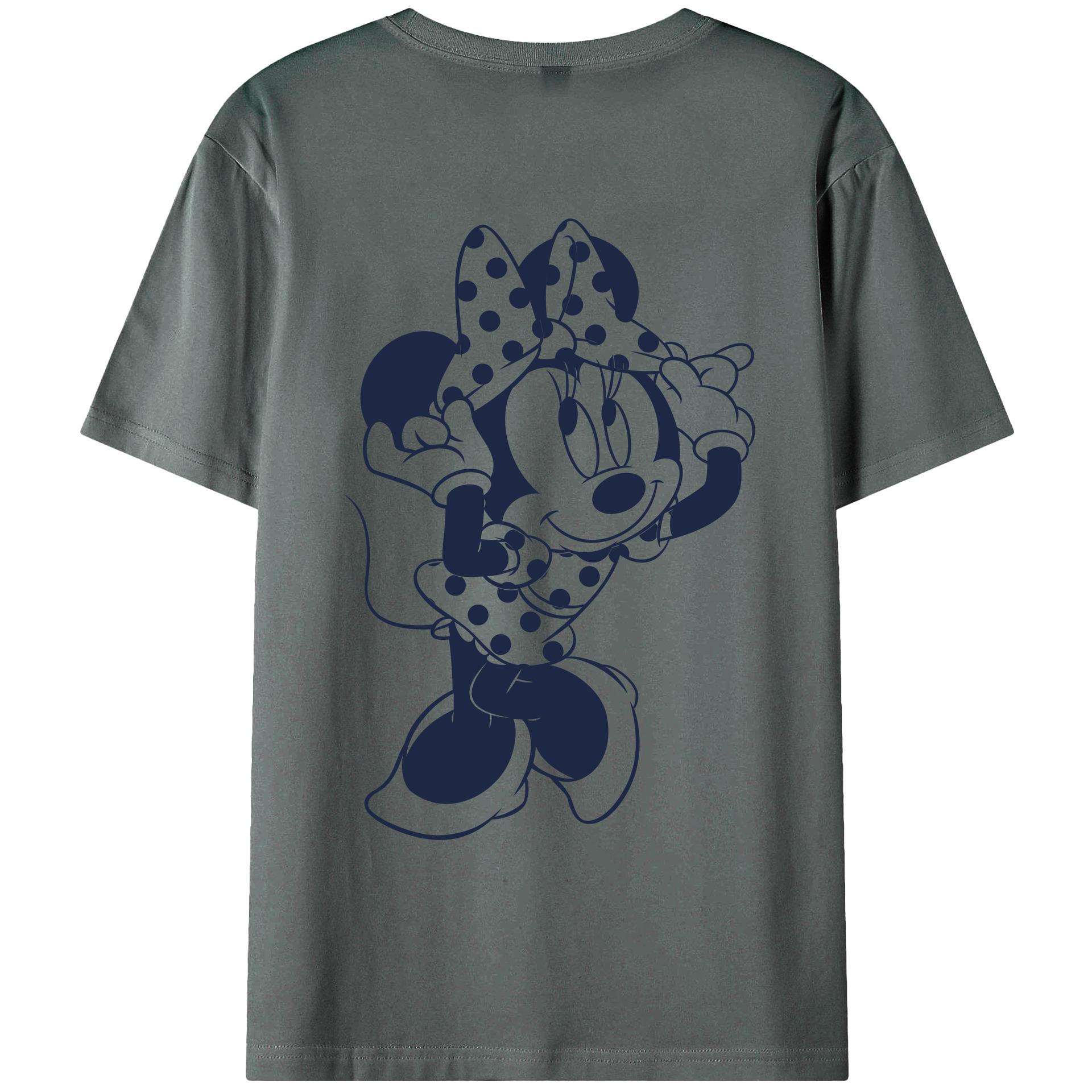 ミッキーマウス Mickey Mouse 綿100％ メンズ半袖Tシャツ（バックプリント） 通気性